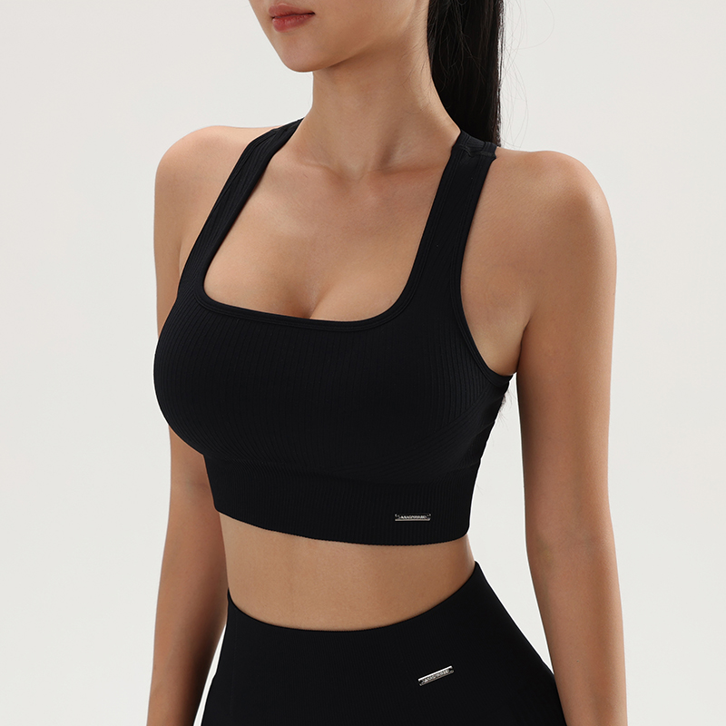 여성용 심리스 리브드 크롭 탱크탑 패드 브라 스퀘어넥  - Tank Top Ribbed 리뷰 및 가격